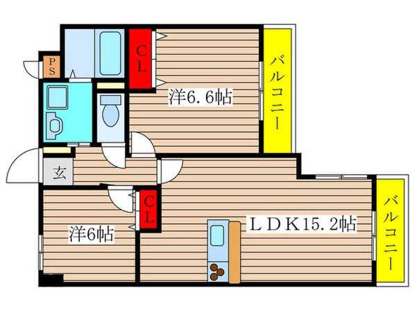 ルミエ－ル西郊通の物件間取画像